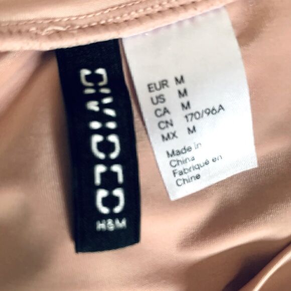 Divided H&M Dusty Pink Long Sleeve Crop Top Size Medium - Picture 5 of 7